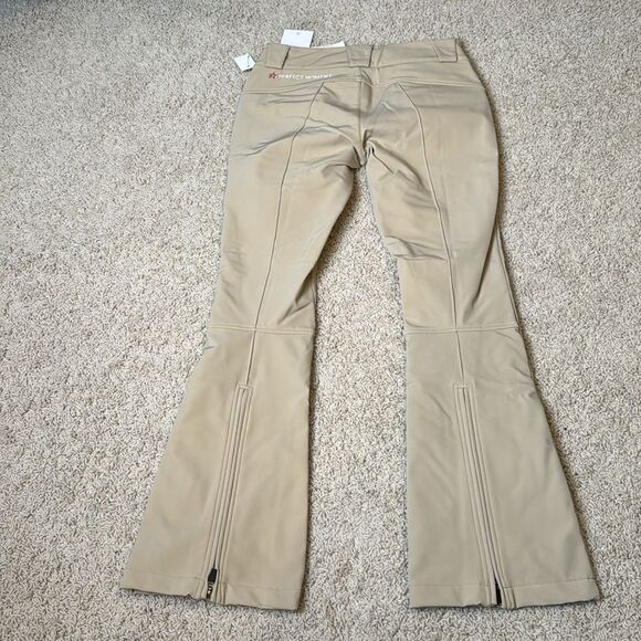Perfect Moment Womens Ski Pants Aurora Pleated Flare White Pepper NWT Tan Medium - Picture 6 of 11